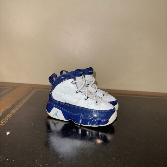 Nike Air Jordan 9 Retro Pearl Blue White 401812-145 Toddler Td Size 5C - Picture 1 of 5